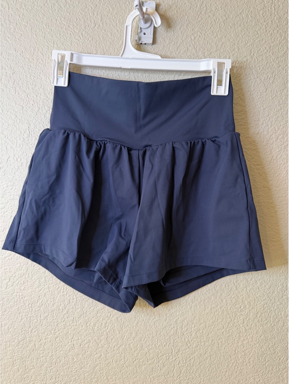 Halara Medium 3” Double Lined Navy Shorts with Pockets
